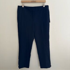 LOFT Unique! Navy Blue Cropped Dress Pants Scalloped seam